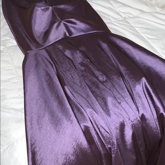 Purple One Shoulder Gown - Picture 5 of 6